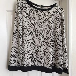 Ann Taylor Loft Polka Dot Blouse NWOT Date Work